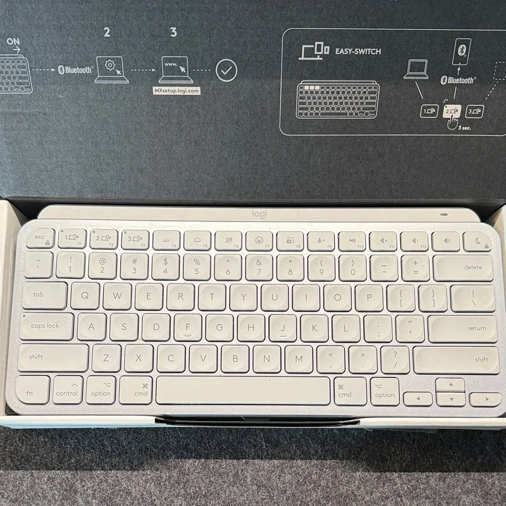 Logitech MX Keys Mini for Mac in White/Pale Gray
